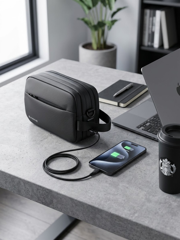 کیف دستی بنج مدل مردانه دارای پورت Type C و USB